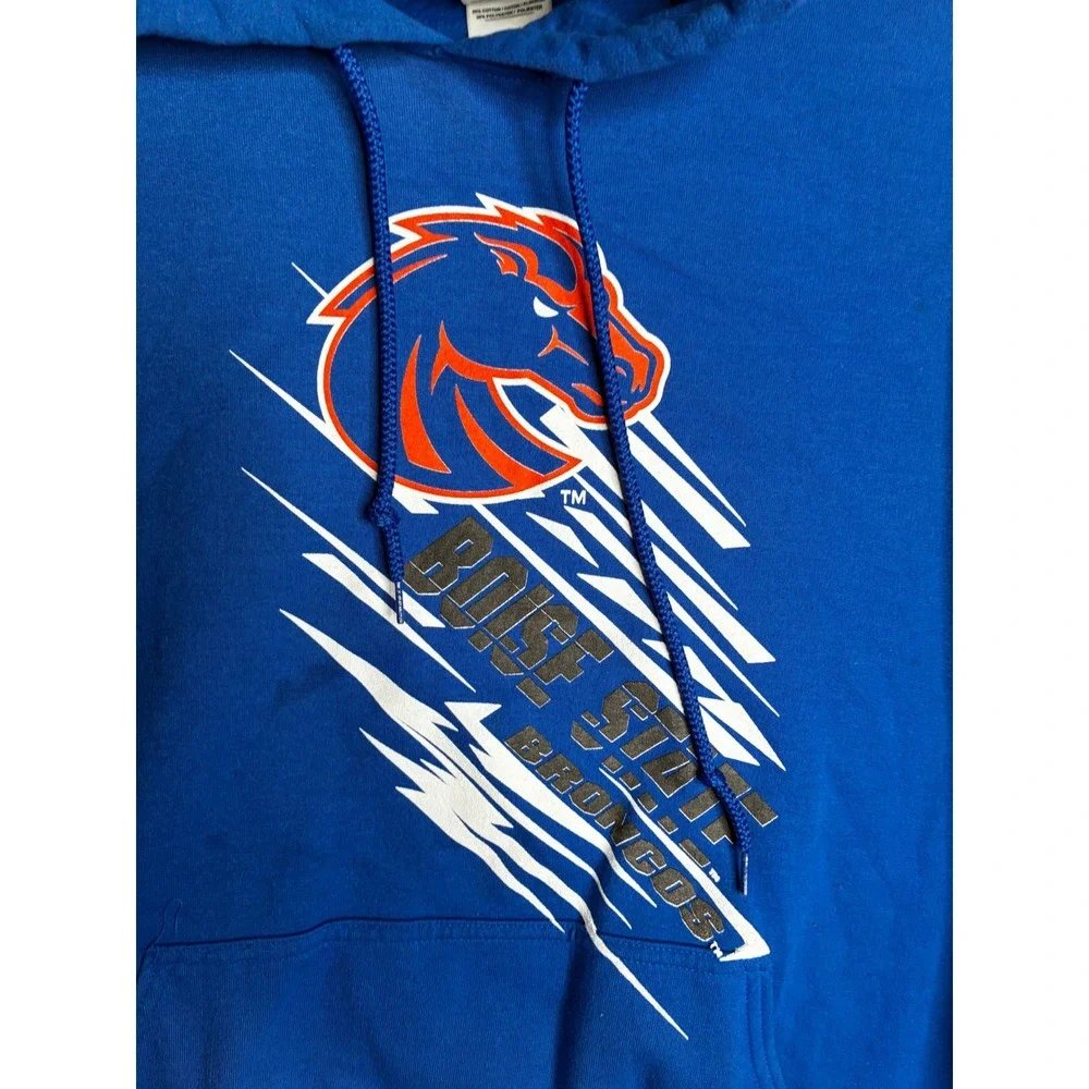 Gildan‎ Boise State Broncos Hoodie Mens XL Blue Heavy Blend NCAA Sweatshirt - Picture 2 of 11